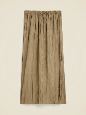 J. Crew Olive Green Drawstring Maxi Skirt large